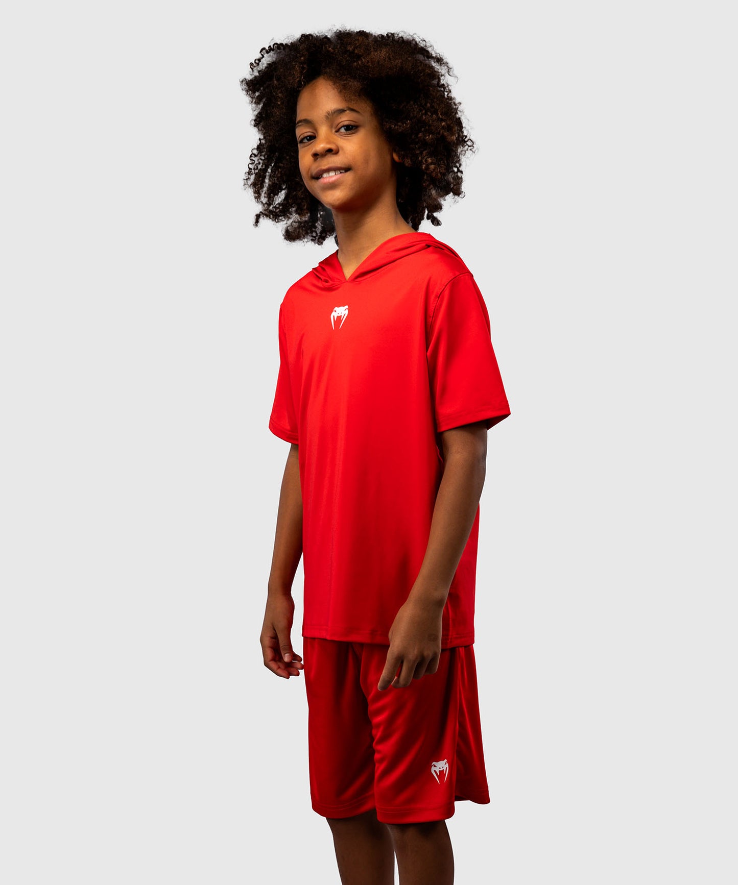 Venum Elite Kids Short Sleeve Dry-Tech Hoodie - Red