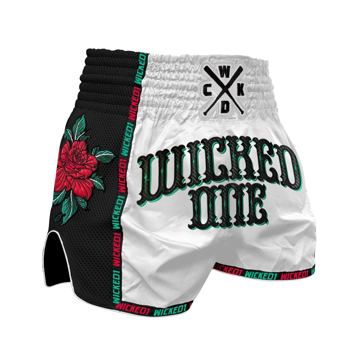 Short de Muay Thai Wicked One Bandido - Blanc