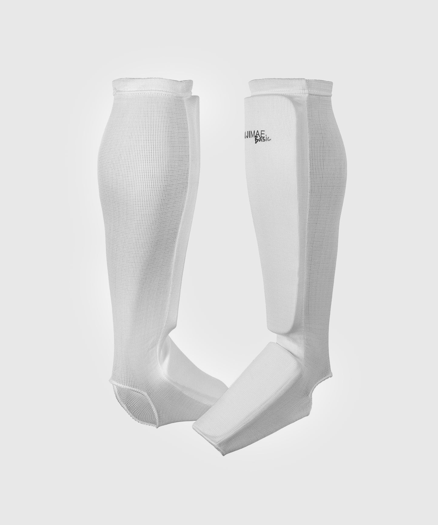 FUJIMAE Textiles Basic Schienbeinschoner und Fußschutz – Weiß