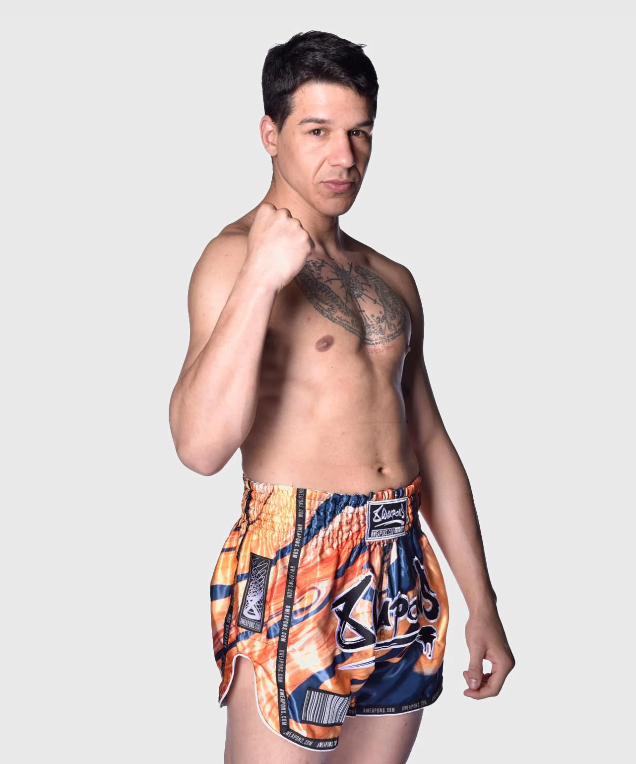 Short de Muay Thai 8 Weapons Vivo Magma - Orange