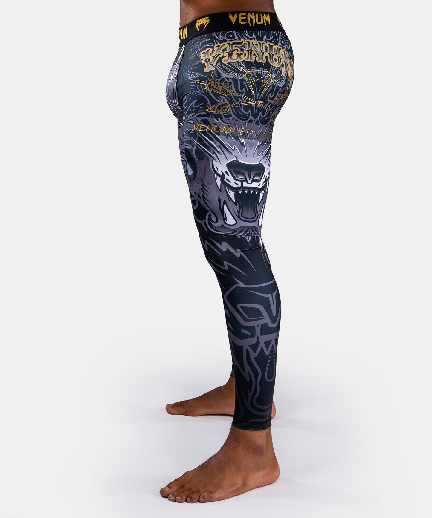 Venum Wolf Atak Spats – Schwarz/Grau