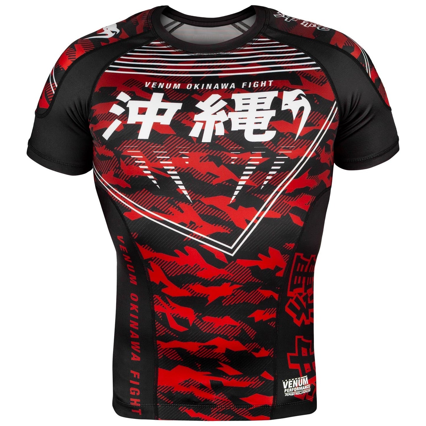 Rashguard Venum Okinawa 2.0 - Short Sleeve - Black/White/Red