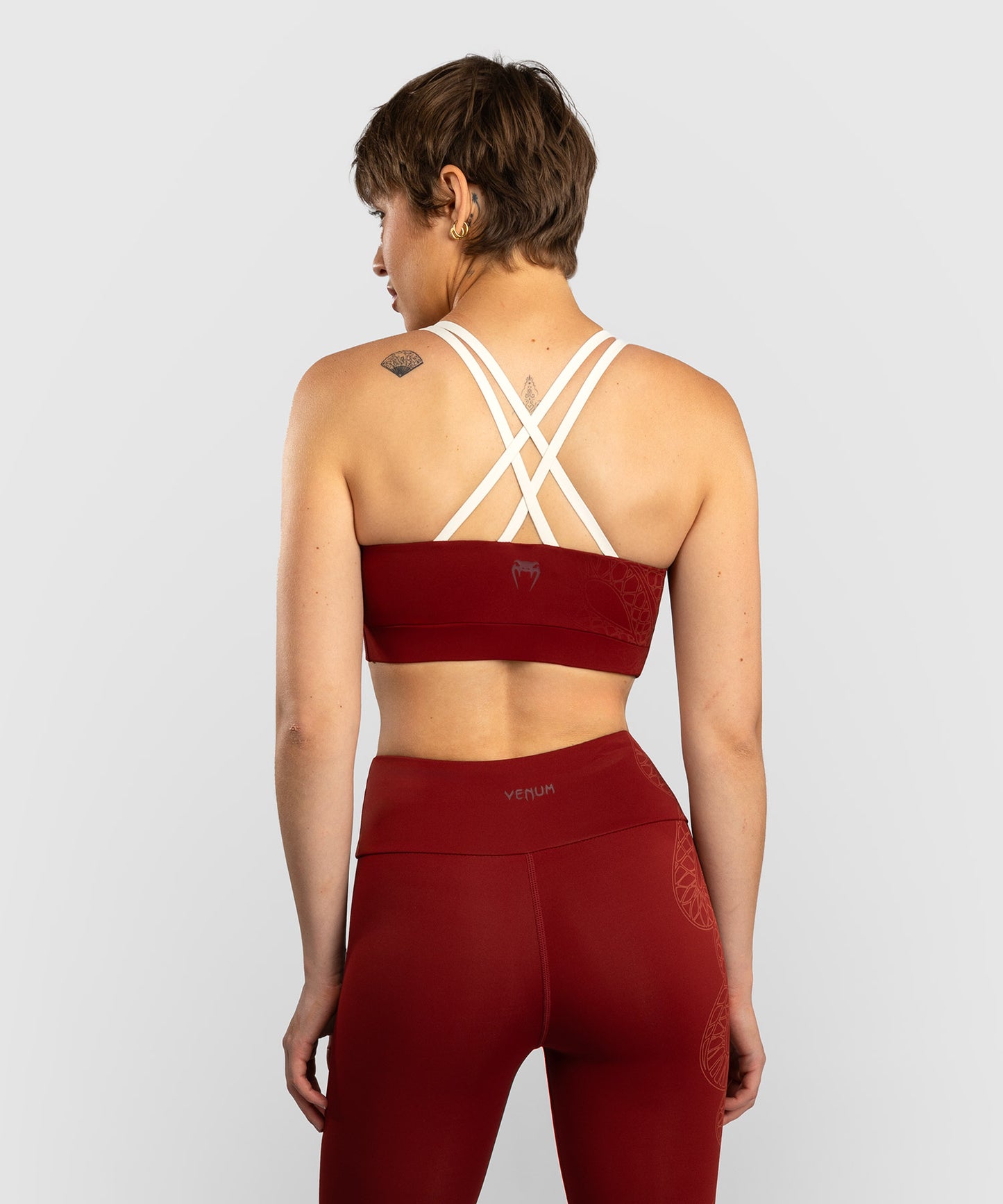 Venum Serpenti Damen Sport-BH – Burgunder/Elfenbein