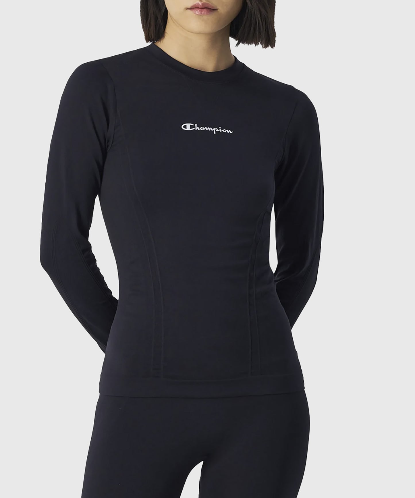 Champion Seamless Rundhals Top Damen - Schwarz/Schwarz