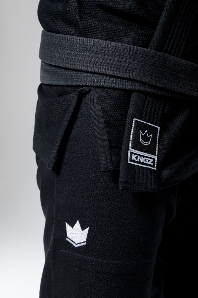 Kimono de JJB Kingz The One (ceinture blanche offerte) - Noir