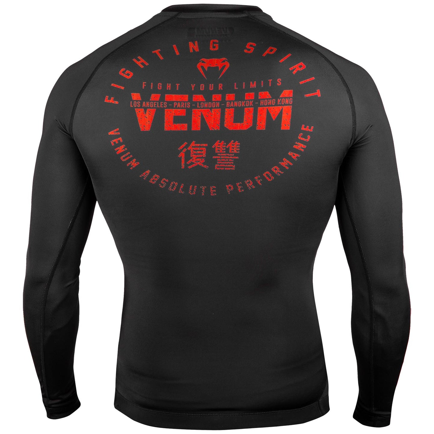 Venum Signature Rashguard - Long Sleeve - Black/Red