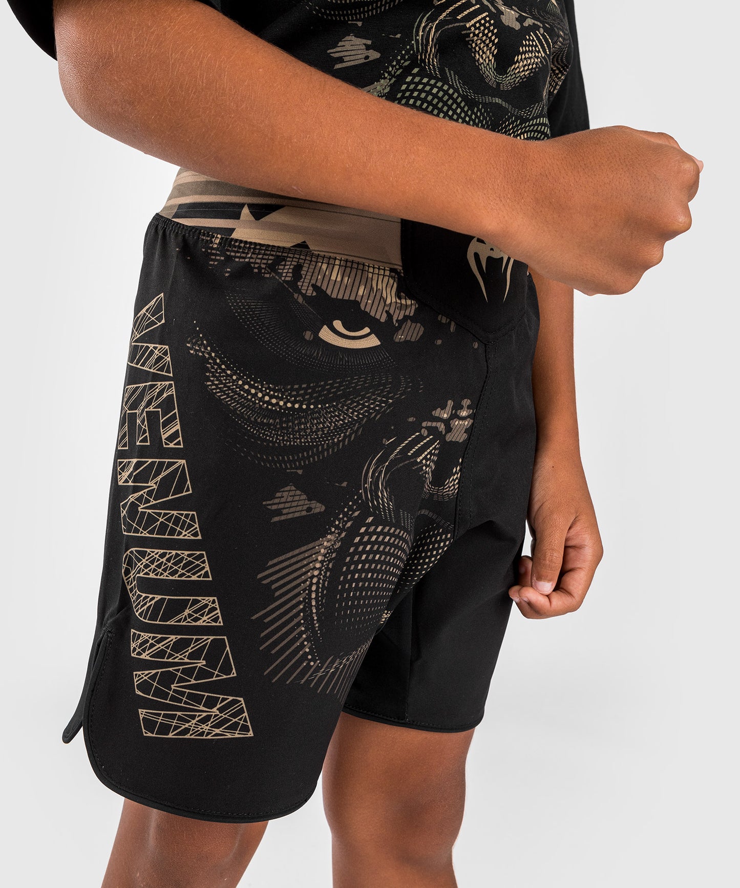Short de Combat pour Enfants Venum Gorilla Jungle - Noir/Sable