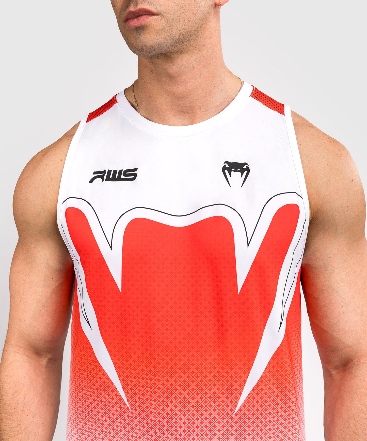 Venum x RWS 2.0 Camiseta Técnica Sin Mangas para Hombre – Blanco/Rojo