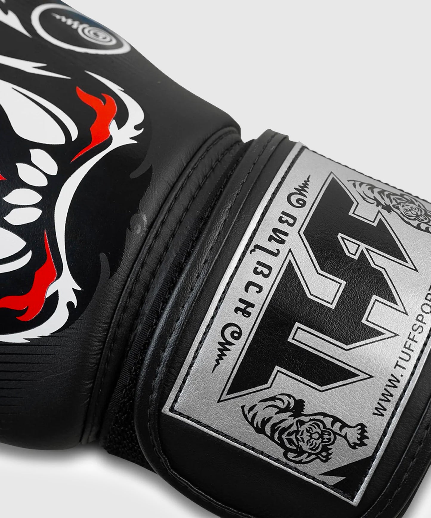 Gants De Muay Thai En Cuir Tuff Tiger - Noir