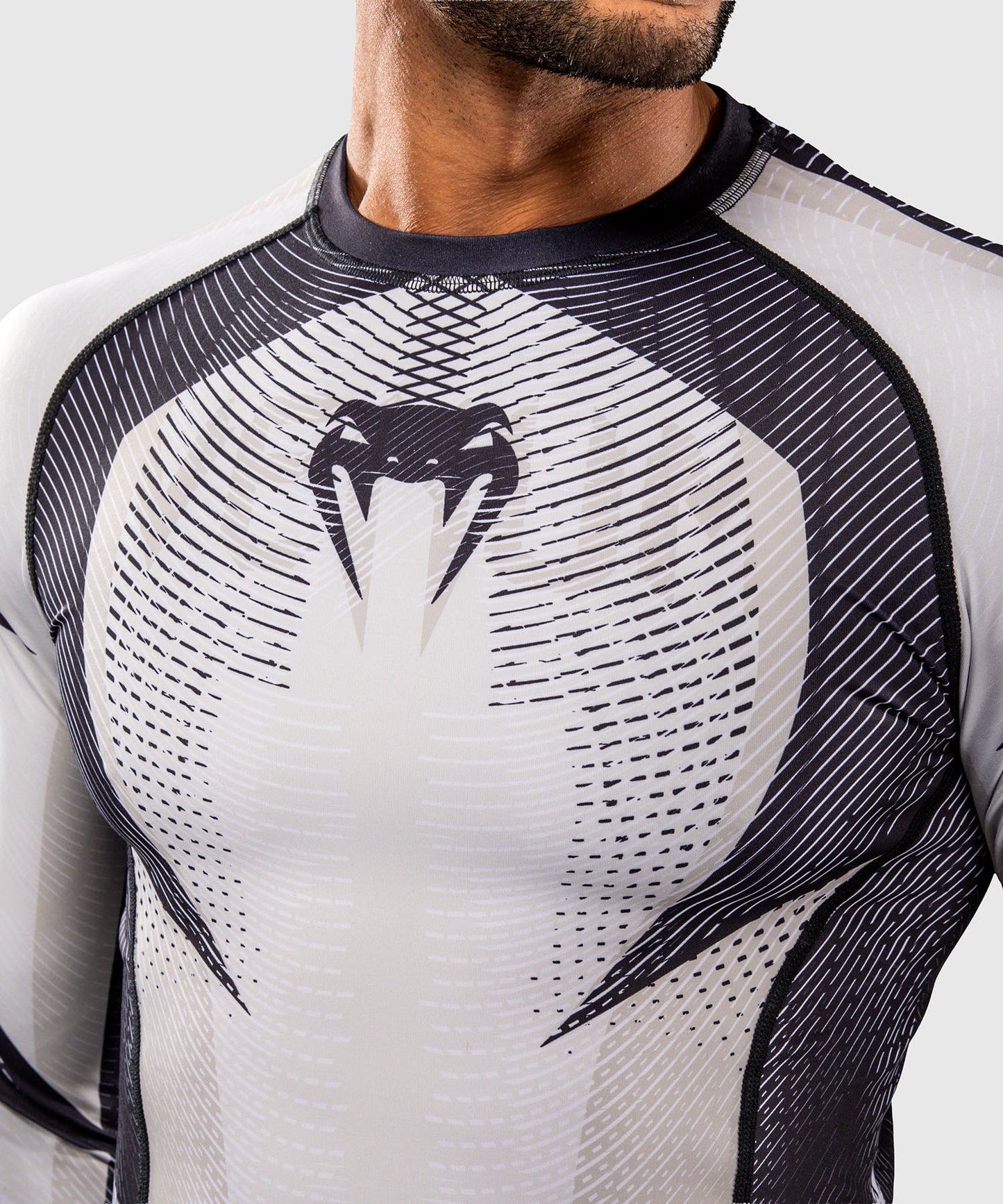 Venum Galactic 3.0 Long Sleeve Rashguard - Off-White/Black