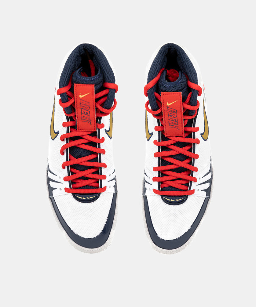 Nike Freek Se Wrestling Shoes - White/Gold/Navy
