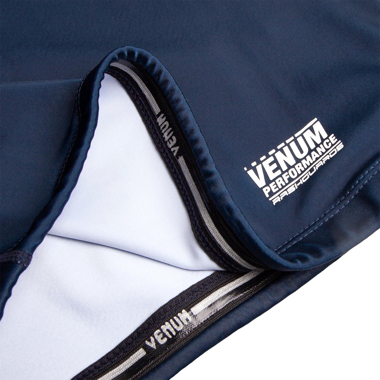 Venum Signature Rashguard - Short Sleeves - Navy Blue/White
