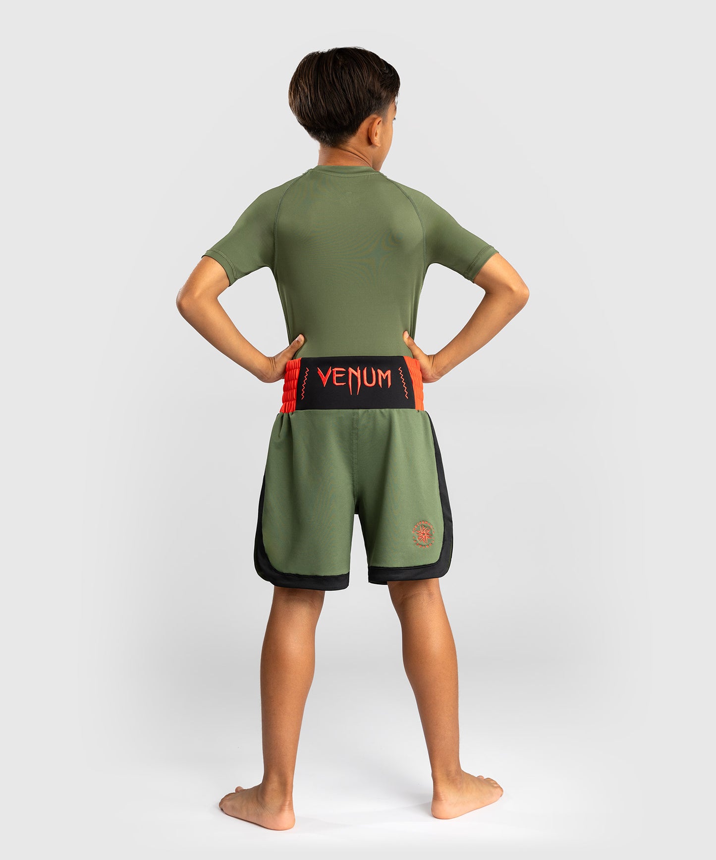 Venum Classic Pantaloni da Boxe per Bambini - Verde Militare/Arancione