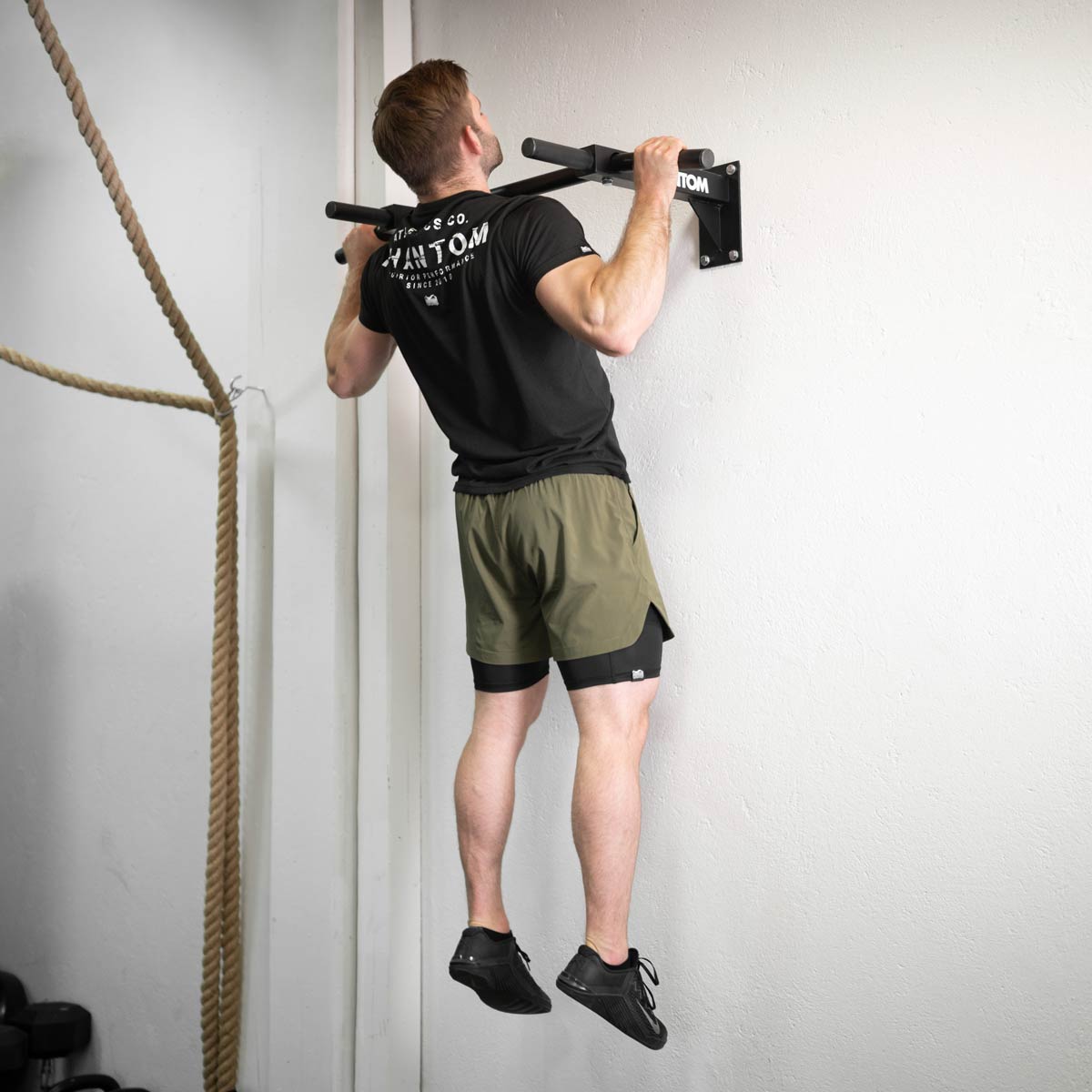 Phantom Athletics Wall Pull-Up Bar – Black