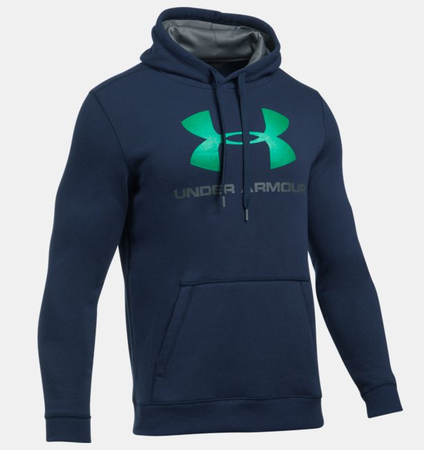 Sweat Under Armour Rival Fitted Graphic - Bleu Marine