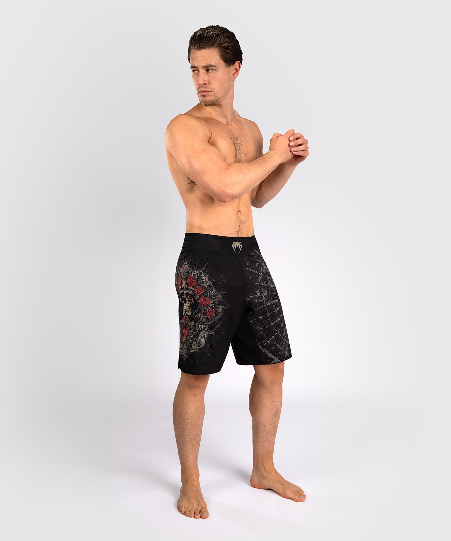 Venum Santa Muerte 5.0 Pantaloncini da Combattimento da Uomo - Nero Profondo/Oro