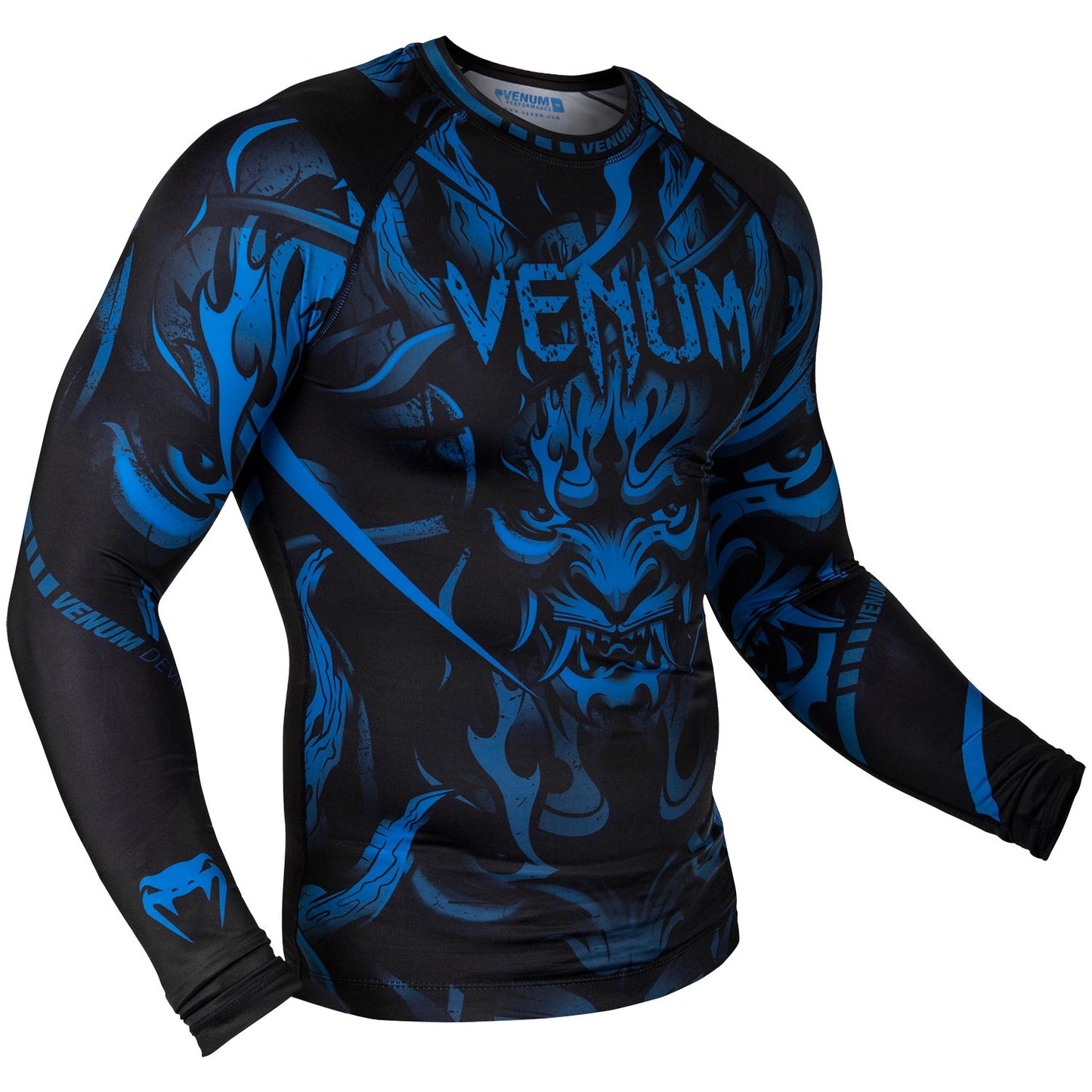 Venum Devil Rashguard - Long Sleeve - Navy Blue/Black