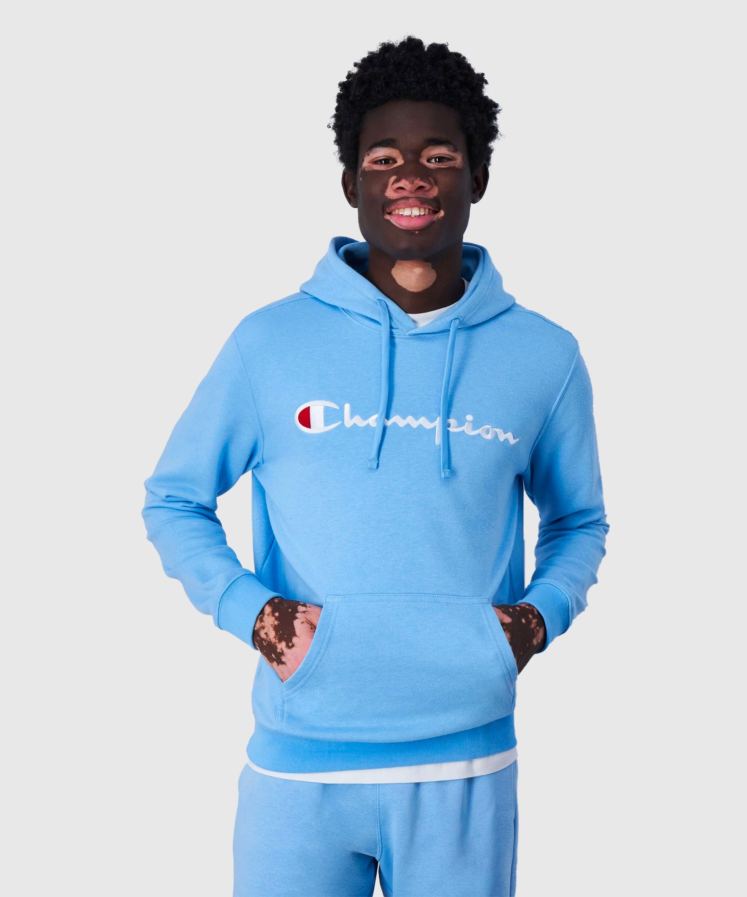 Sweat À Capuche Champion Bleu ciel – Dragon Bleu
