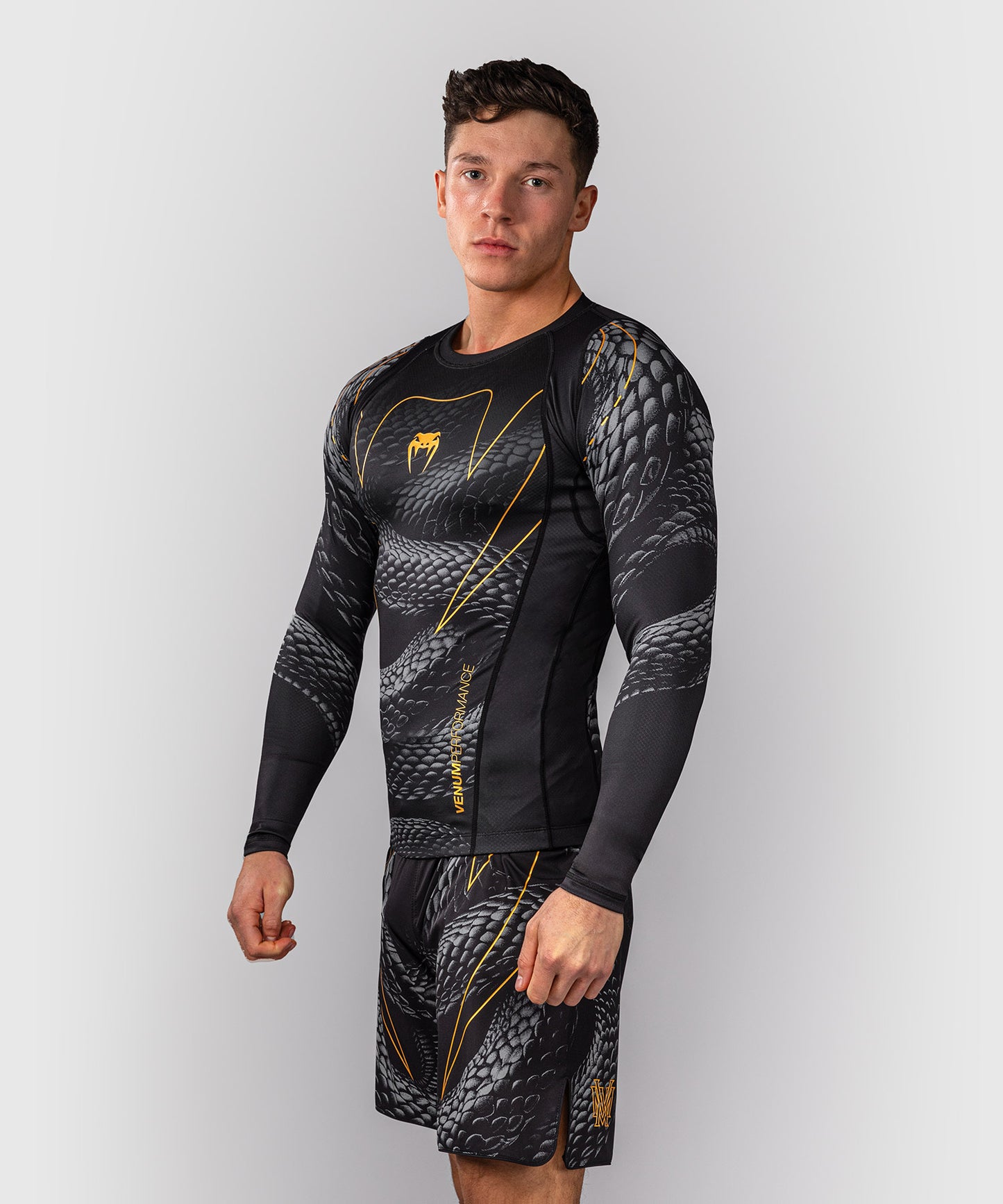 Venum Matupa Long Sleeve Rashguard - Black/Grey/Gold