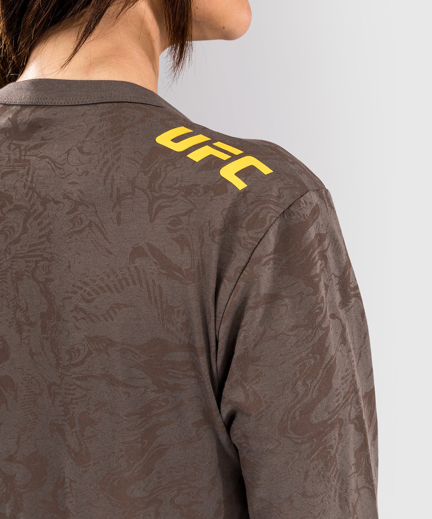 UFC Fusion by Venum Fight Week Women’s Long Sleeve Cotton T-Shirt - Earthen Brown