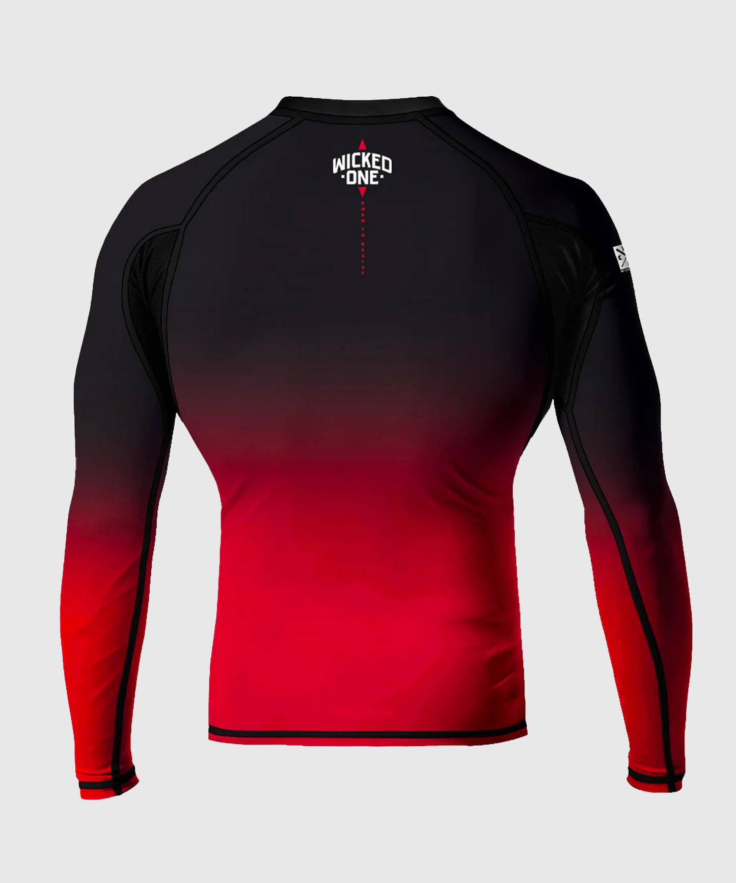 Wicked One Ghost Rashguard a Maniche Lunghe - Nero/Rosso