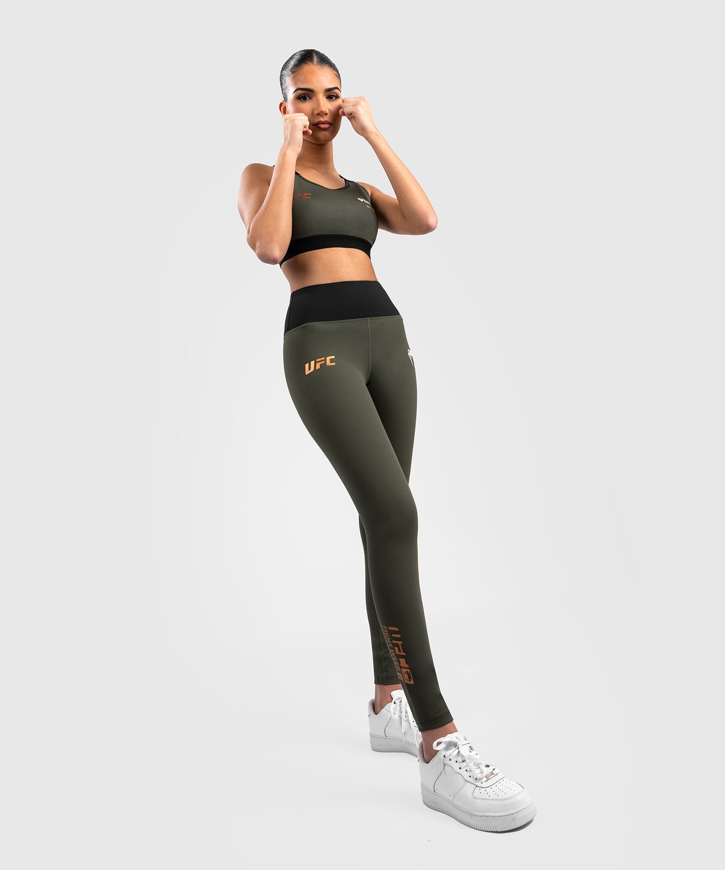 UFC Adrenaline by Venum Fight Week Women’s Performance Tight - Khaki/Bronze