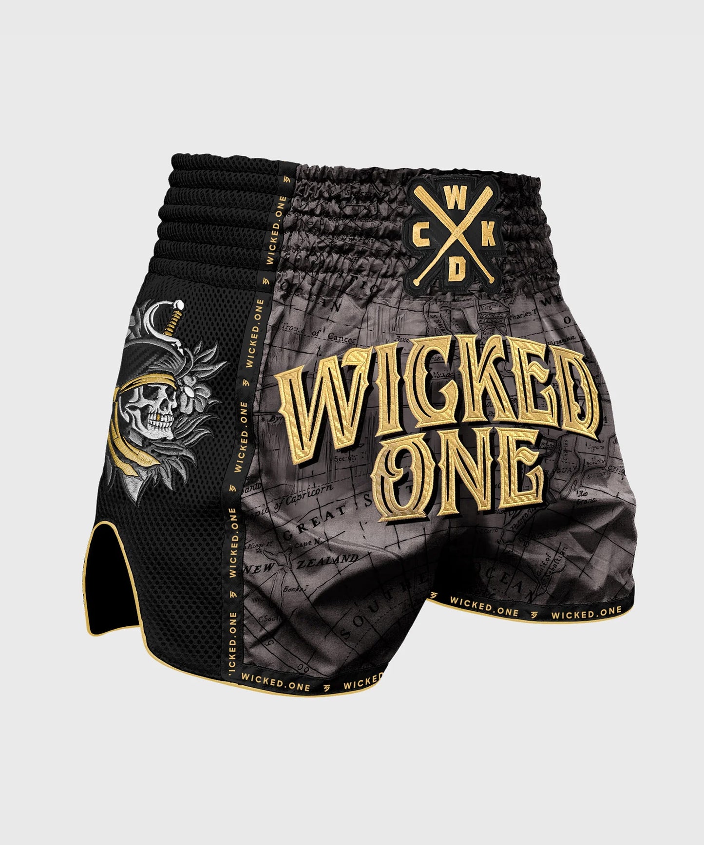 Short De Muay Thai Wicked One Hacker - Gris