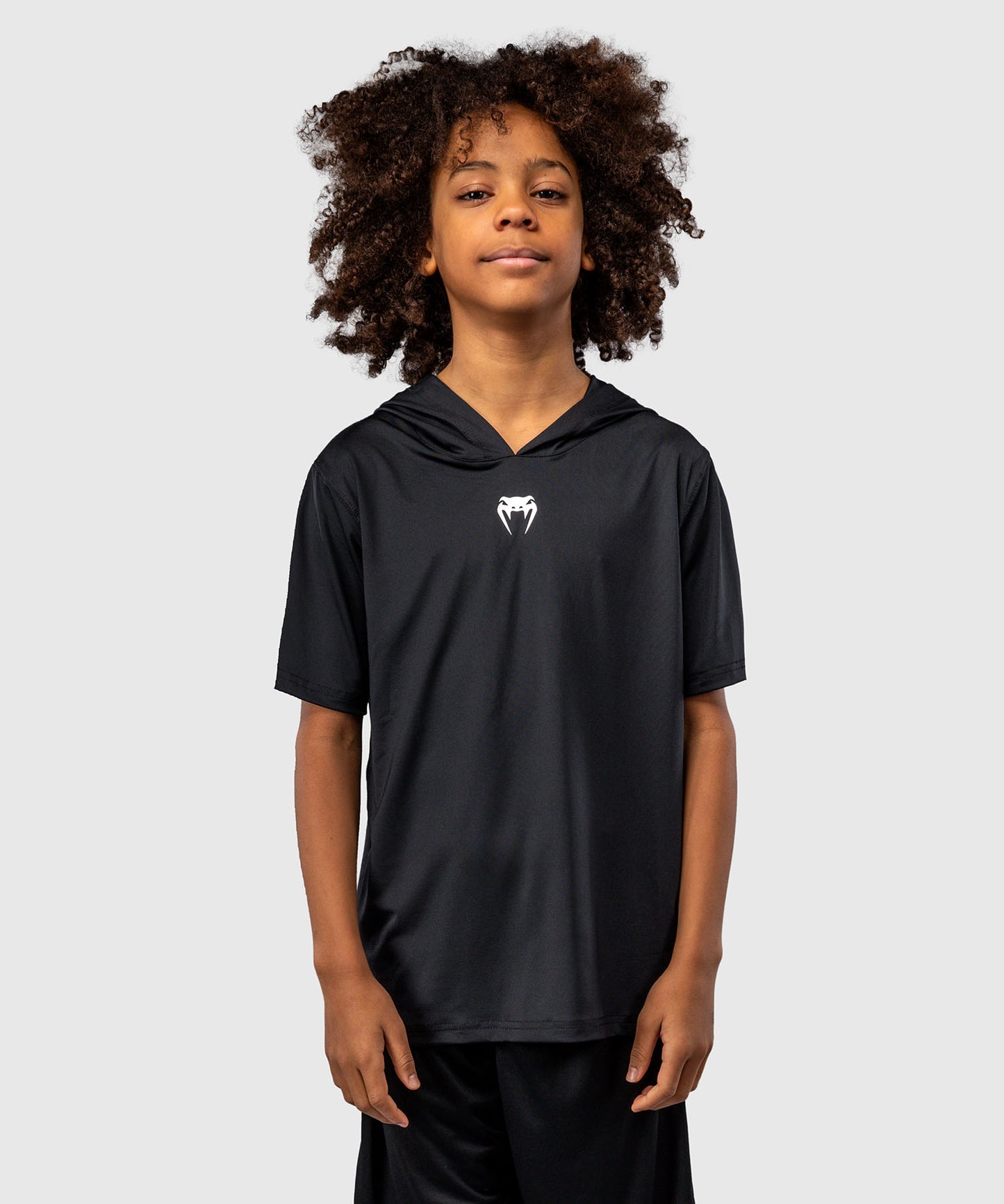 Venum Elite Kids Short Sleeve Dry-Tech Hoodie - Black
