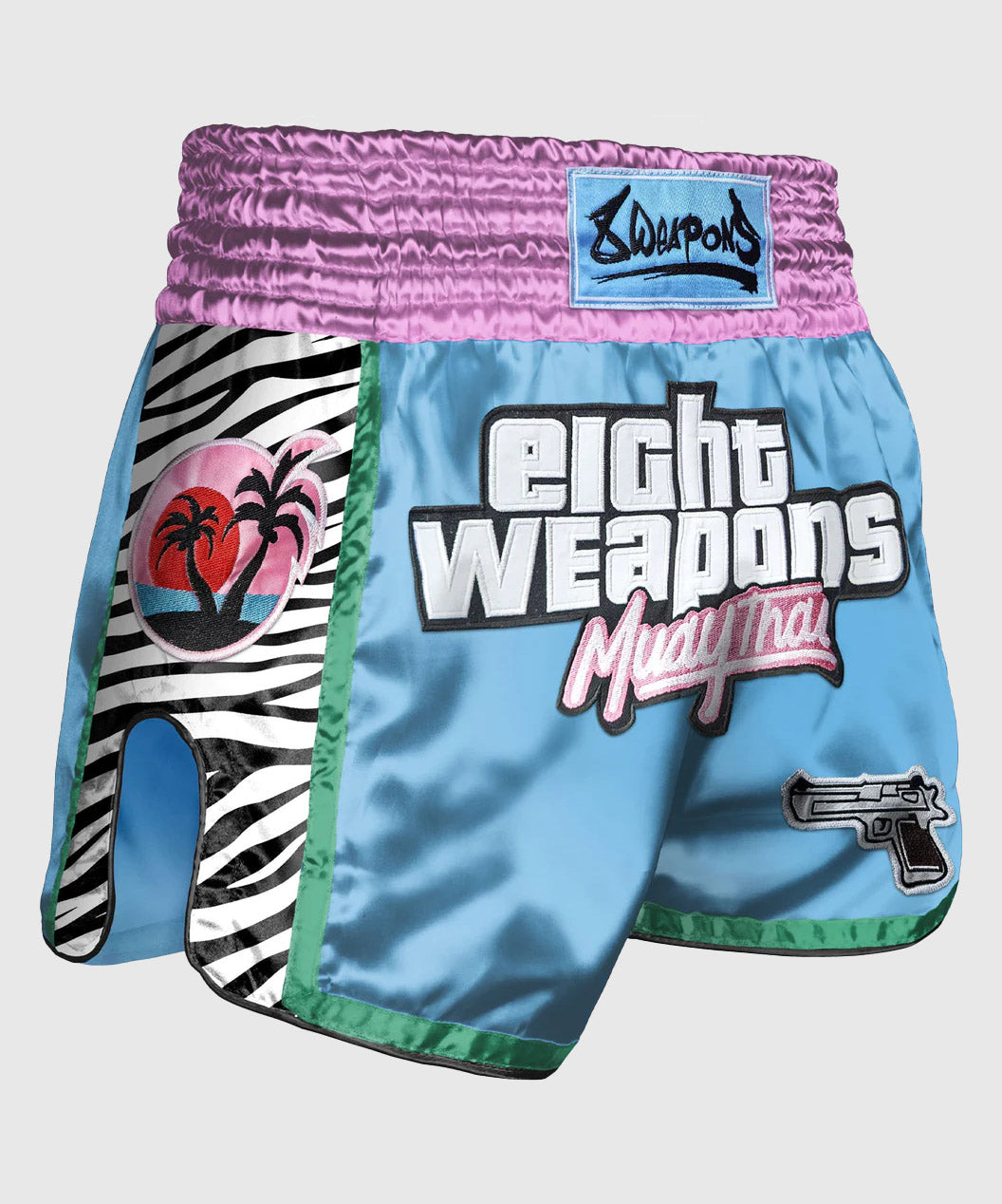 8 Weapons Miami Thai Shorts de Muay Thai – Azul