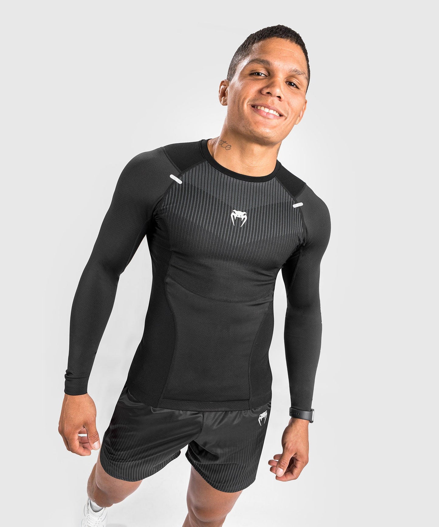 Venum Biomecha Langarm Rashguard - Schwarz/Grau
