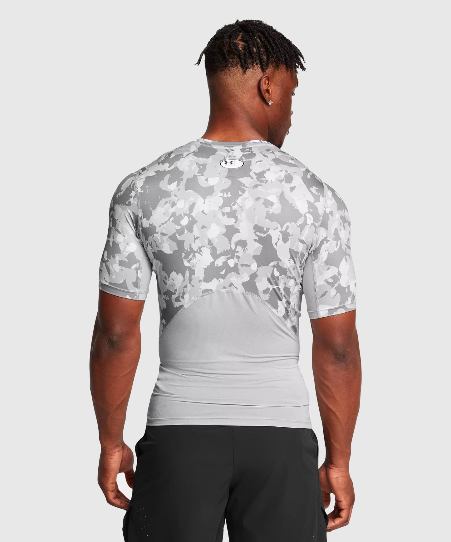 Under Armour Heatgear Kompressionsshirt – Grau/Weiß