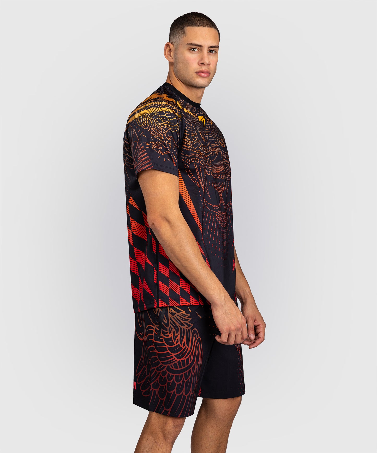 Venum Quetzal Fury Dry-Tech T-Shirt - Schwarz/Fury Rot/Tangerine
