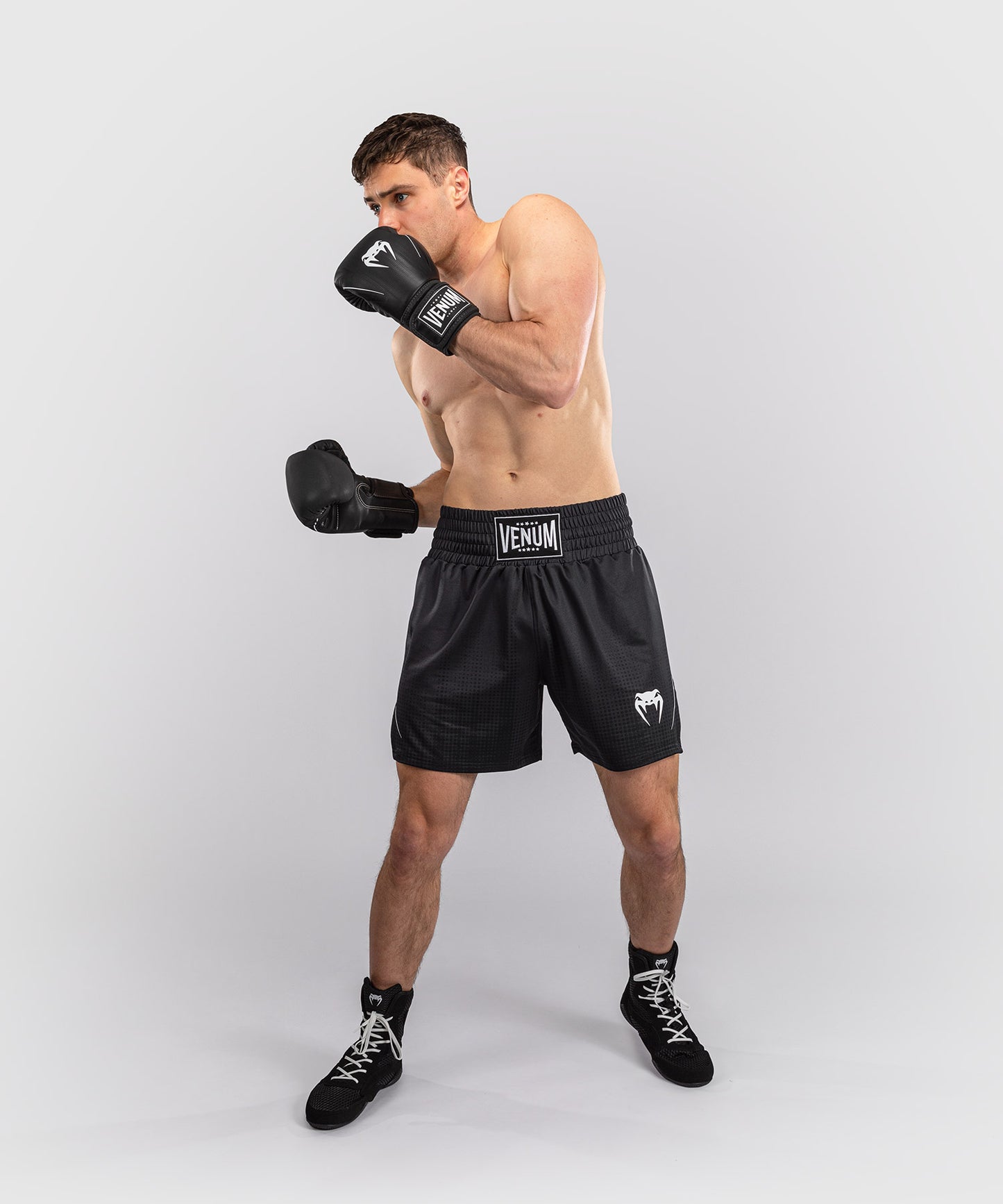 Venum Stealth Boxing Shorts - Black/White
