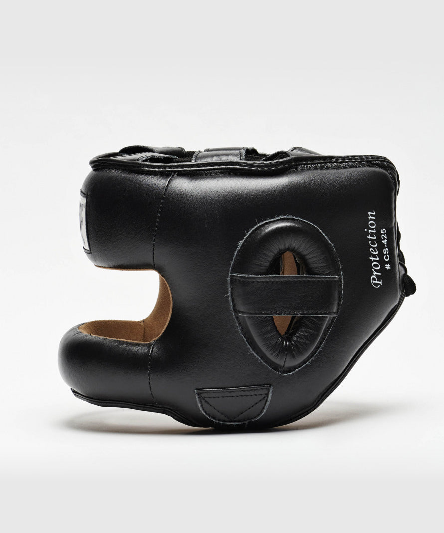 Casque de boxe avec barre Leone Protection - Noir