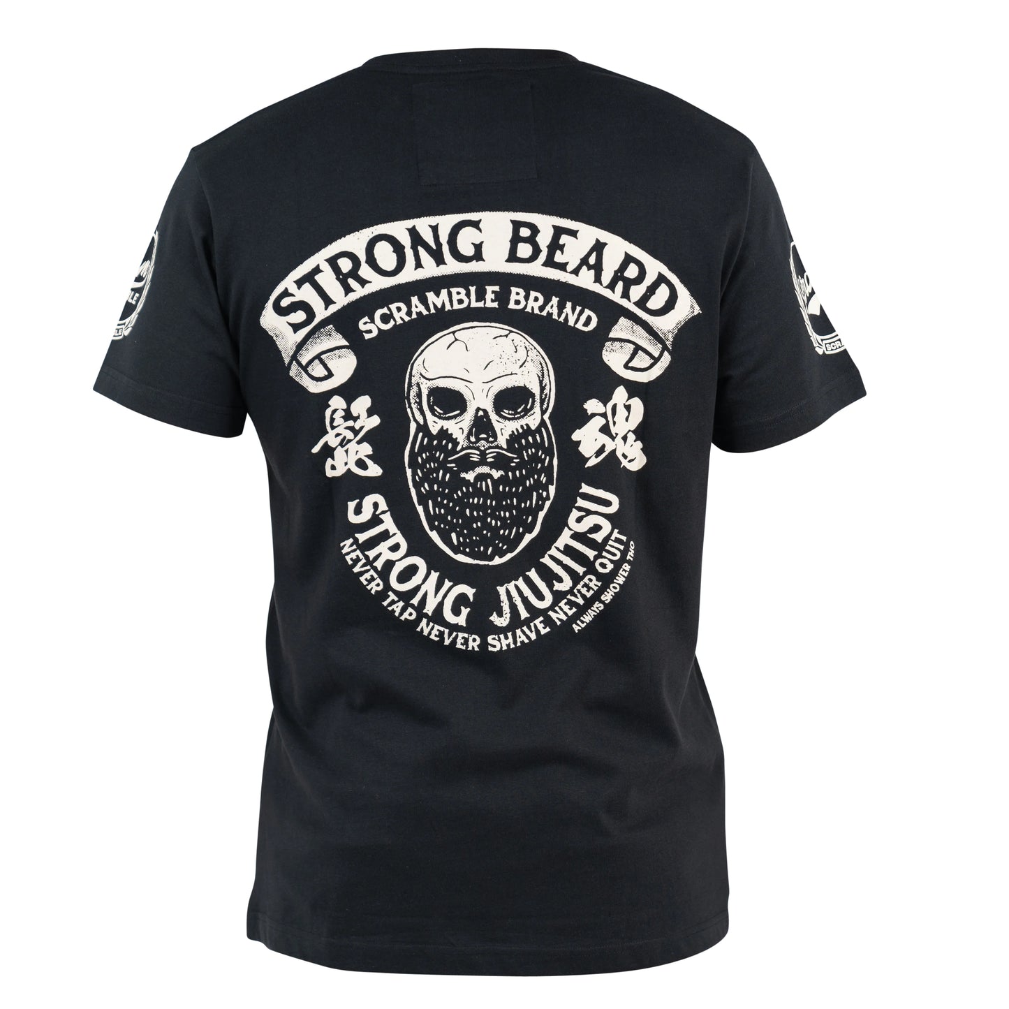 Strong Beard Scramble T-Shirt – Schwarz