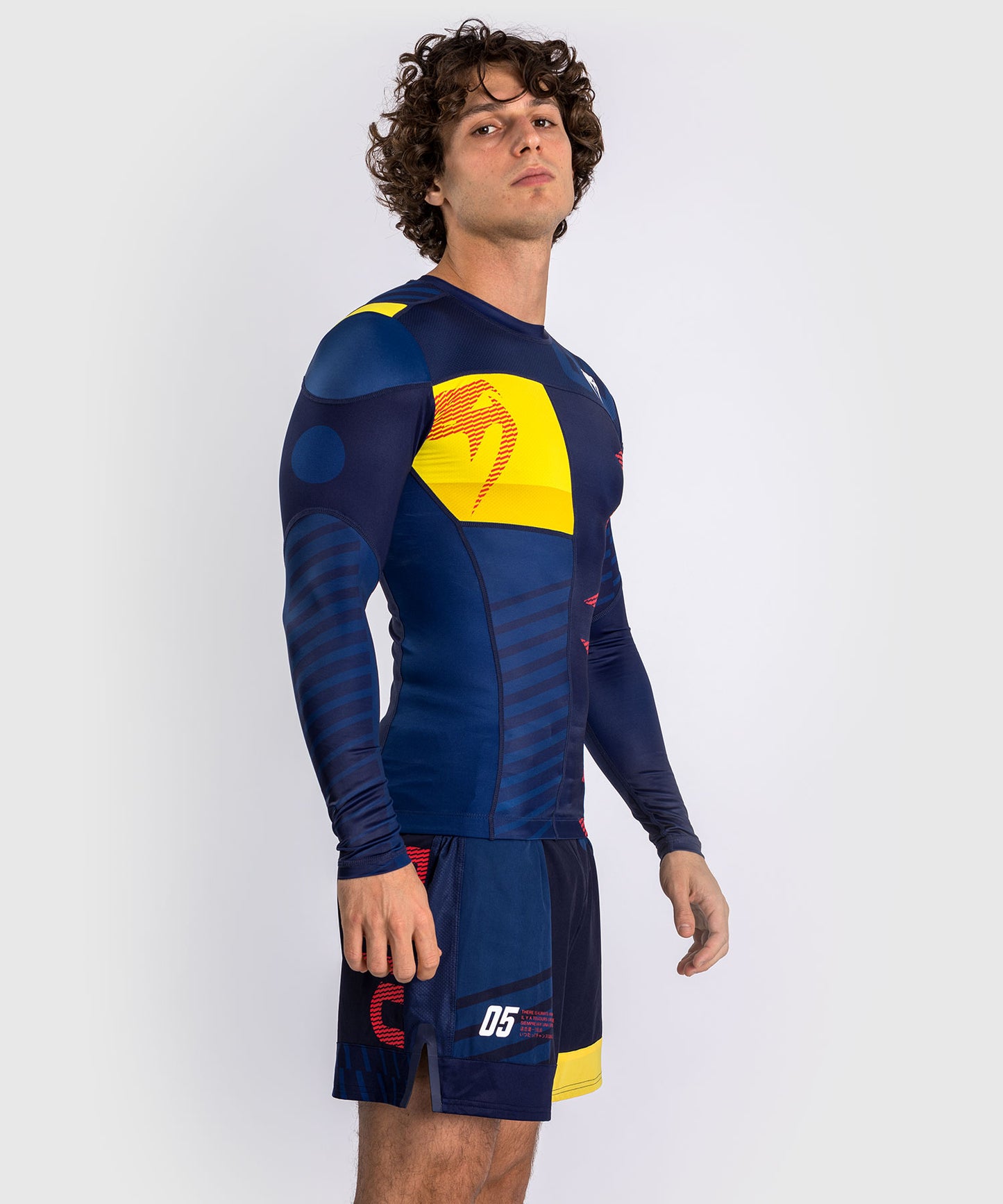 T-shirt Compression à Manches Longues Venum Sport 05 - Bleu/Jaune