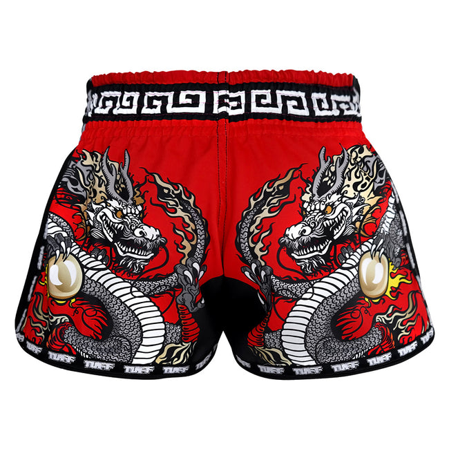 Tuff Retro Style Shorts de Muay Thai – Rojo