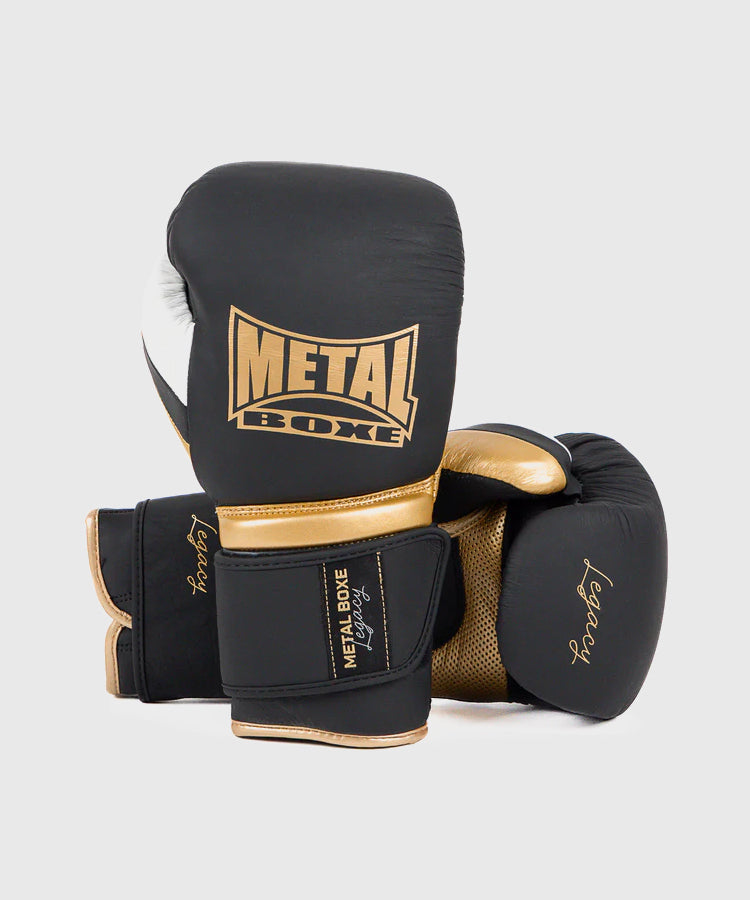 Metal Boxe Legacy Sparring Boxing Gloves - Black