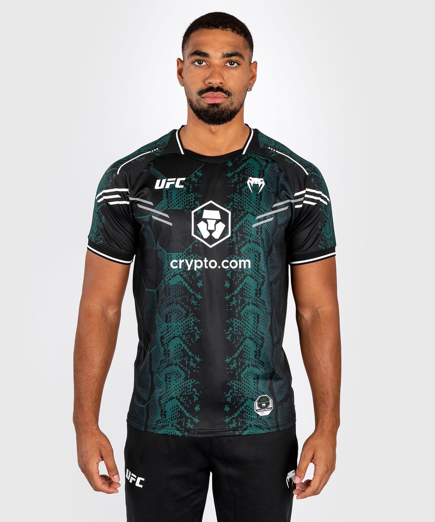 Technical T-shirt for Men UFC Adrenaline by Venum Authentic Fight Night - Emerald Edition - Green/Black