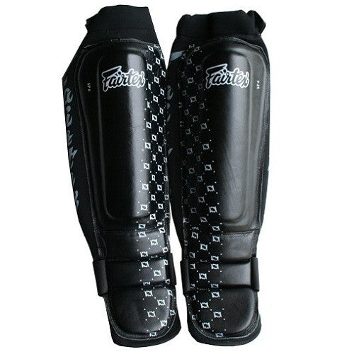 Fairtex SP6 Espinilleras de Piel Napa - Negro