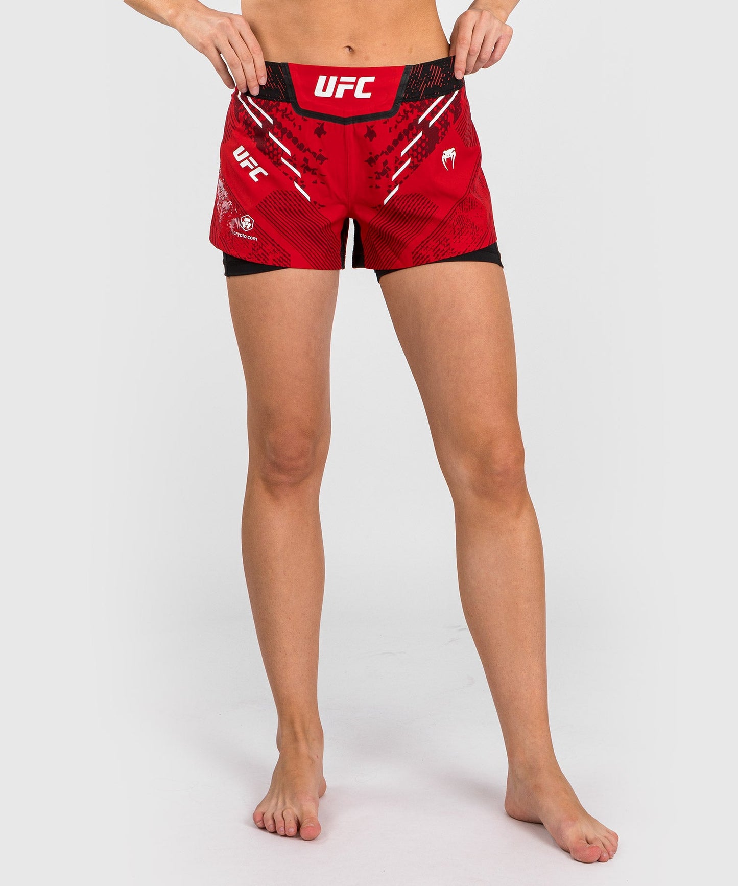 Women's UFC Adrenaline by Venum Authentic Fight Night Shorts - Red
