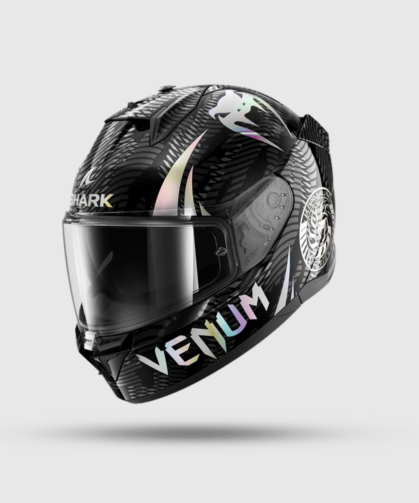 Venum x Shark D-SKWAL 3 Casco da Moto – Nero Cromo Antracite