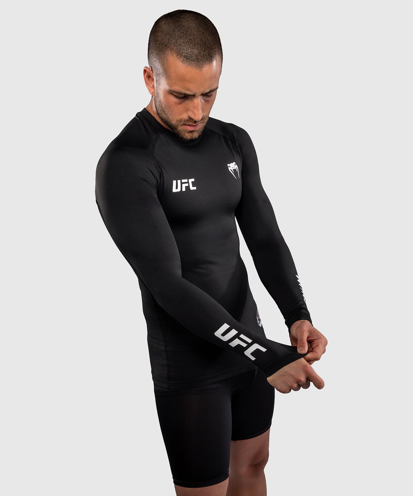 Venum UFC Unity by Venum Authentic Fight Week Men's Performance Long Sleeve Rashguard - Black