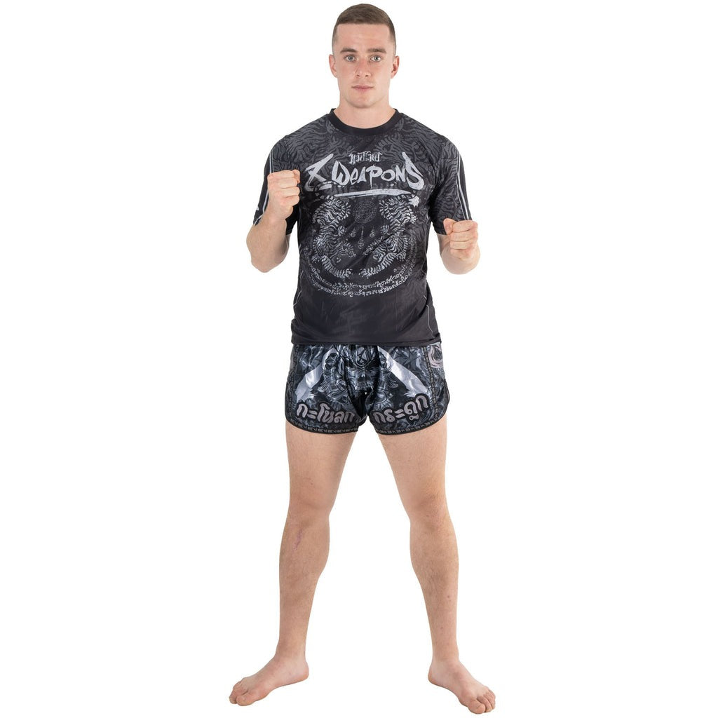 T-shirt 8 Weapons Functional Tiger Yant - Noir/Gris
