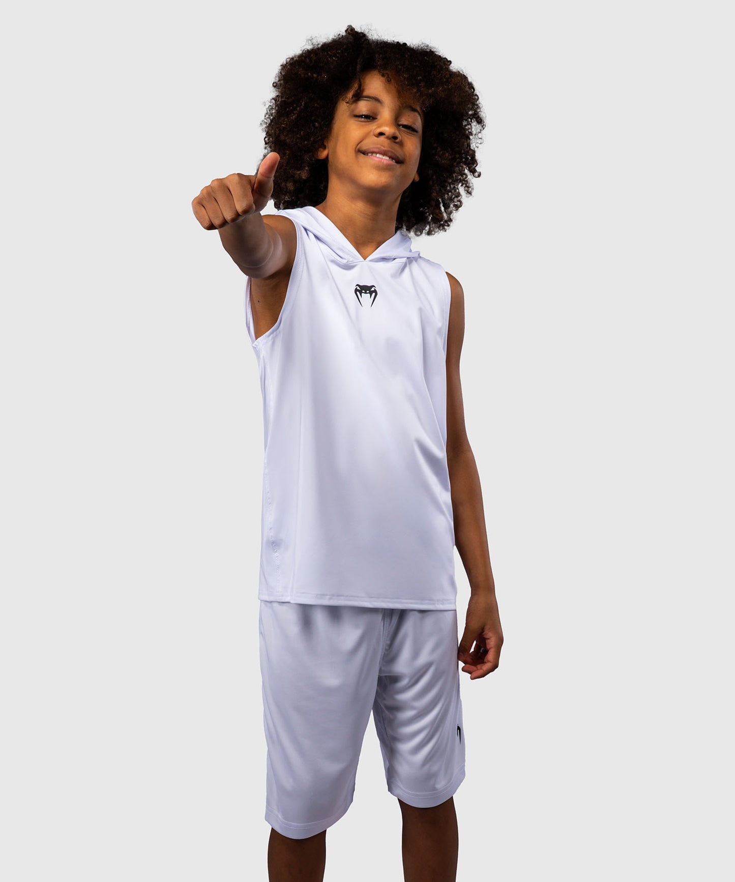 Venum Elite Ärmelloser Dry-Tech Kapuzenpullover für Kinder - Weiß