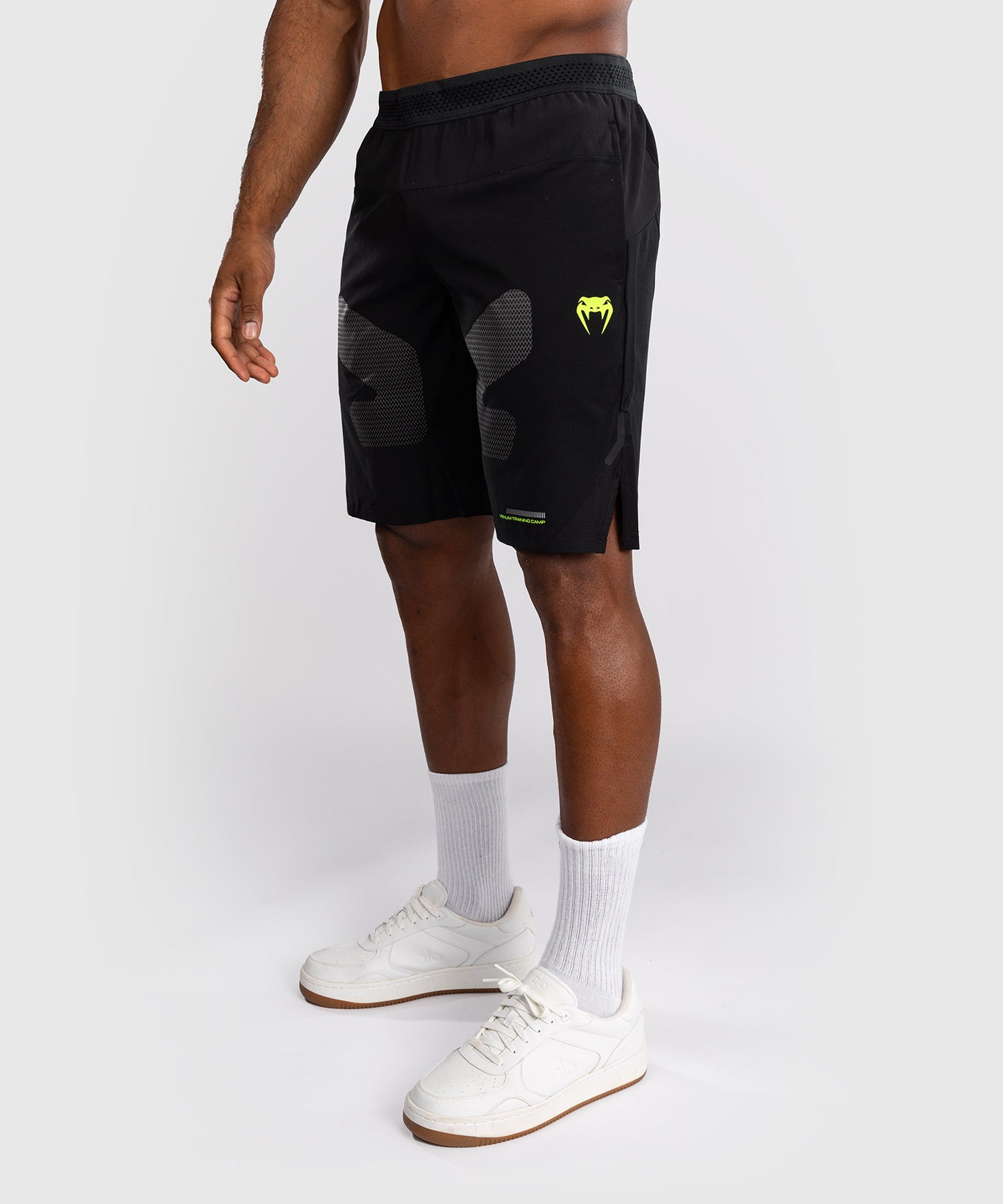 Venum Training Camp 4.0 Pantalón Corto de Entrenamiento - Negro/Verde Neón