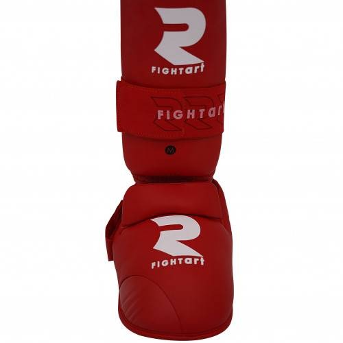 Fight Art Entraînement Et Compétition Shin and Foot Guard - Red