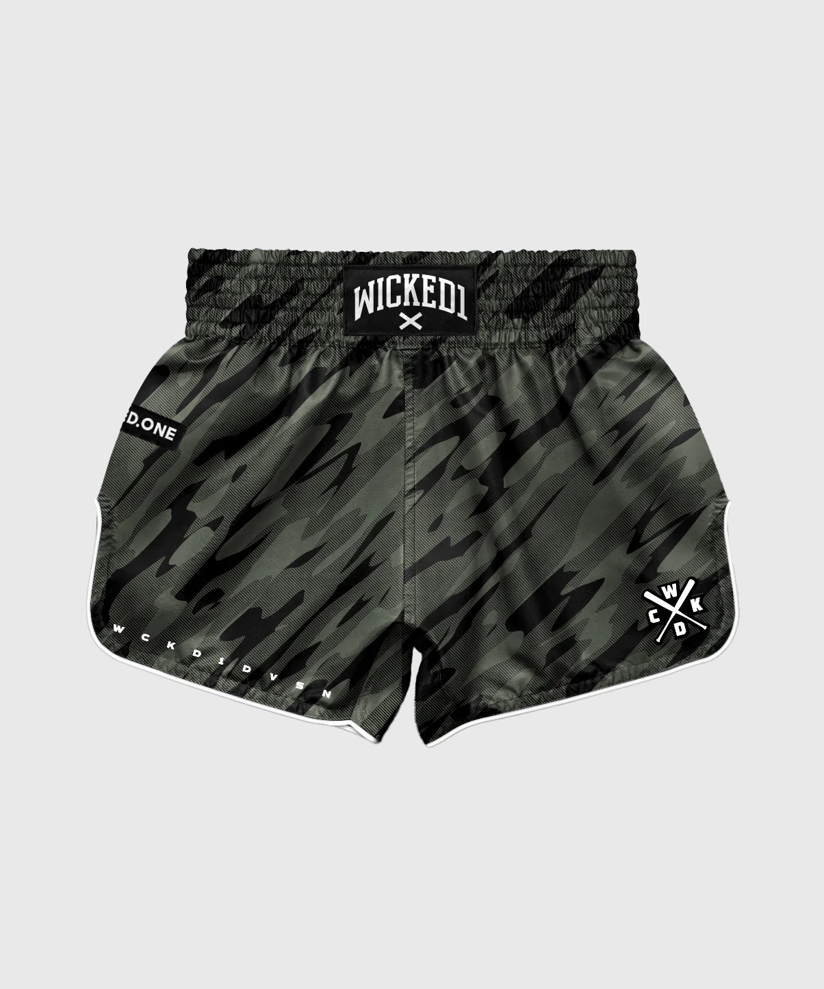 Wicked One Camo Muay Thai Shorts - Khaki