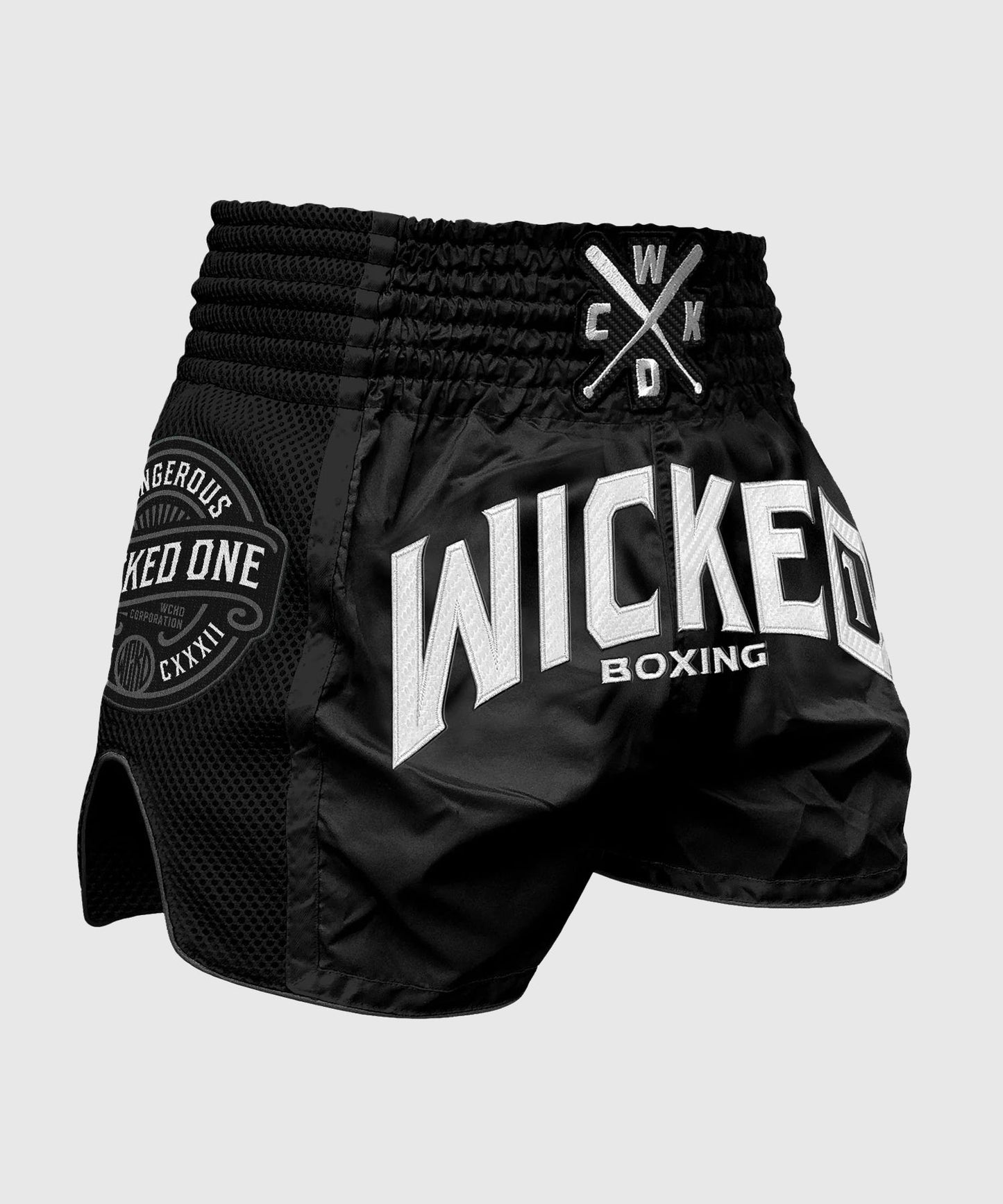 Short De Muay Thai Wicked One Block - Noir