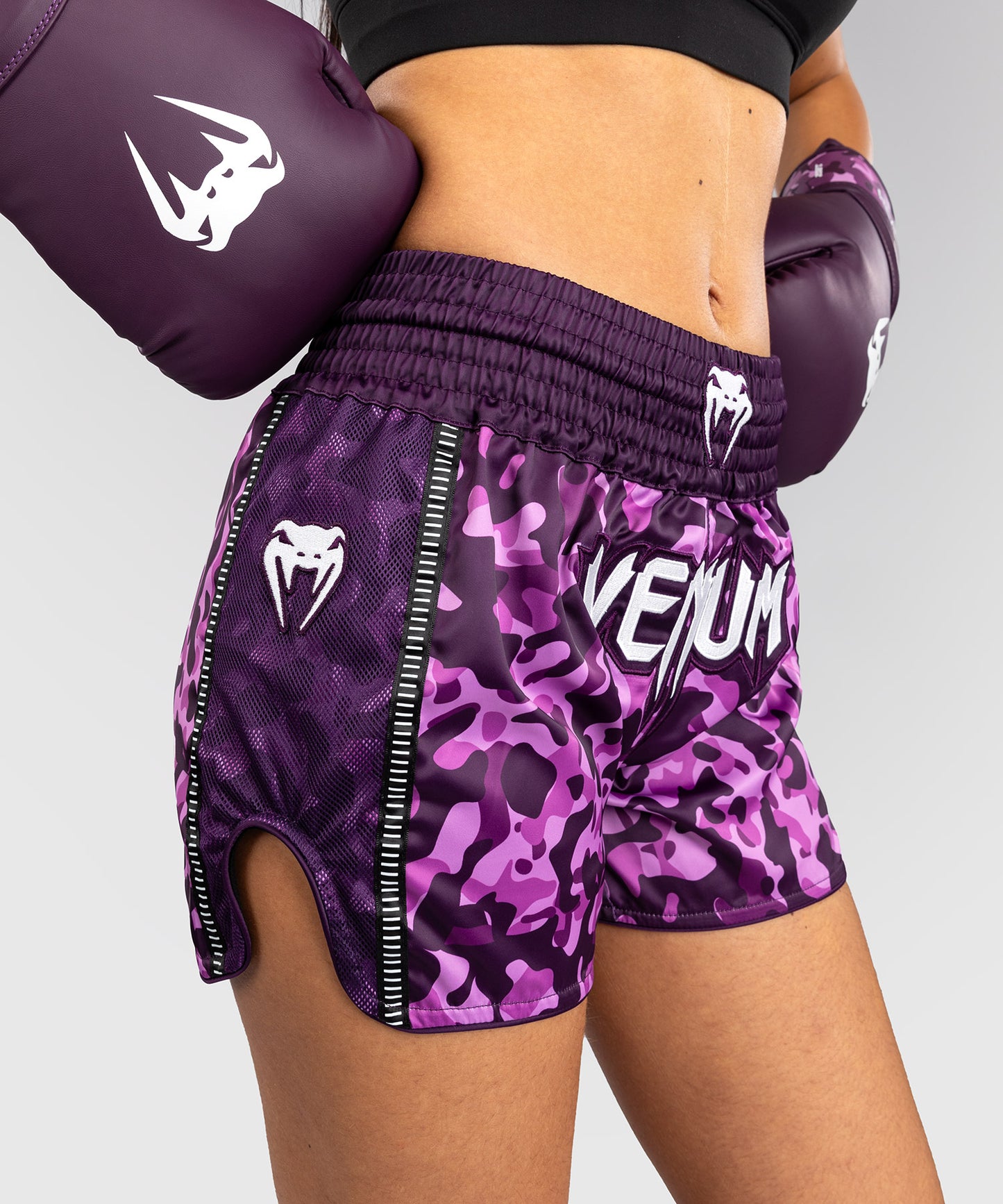Venum Iris Muay Thai Shorts - Plum/pink